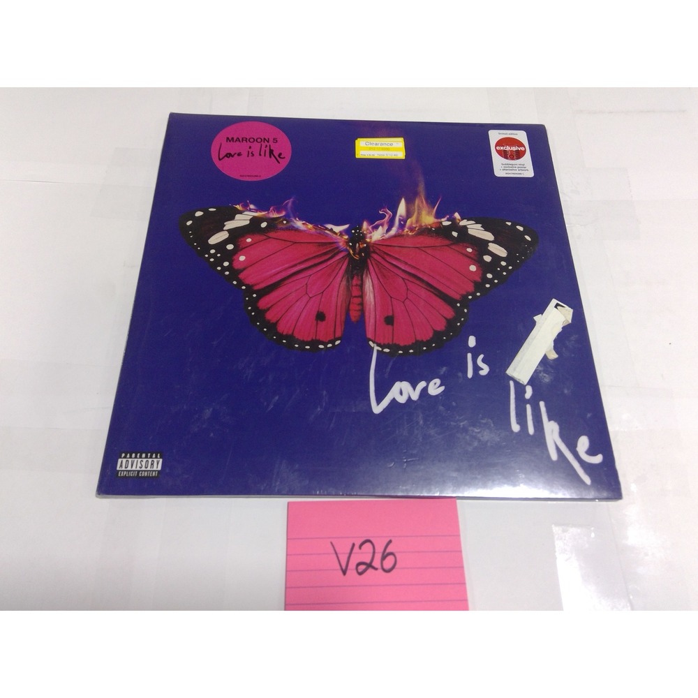 Maroon 5 Jordi Vinyl Record LP Pink Target Exclusive New Sealed Poster Included